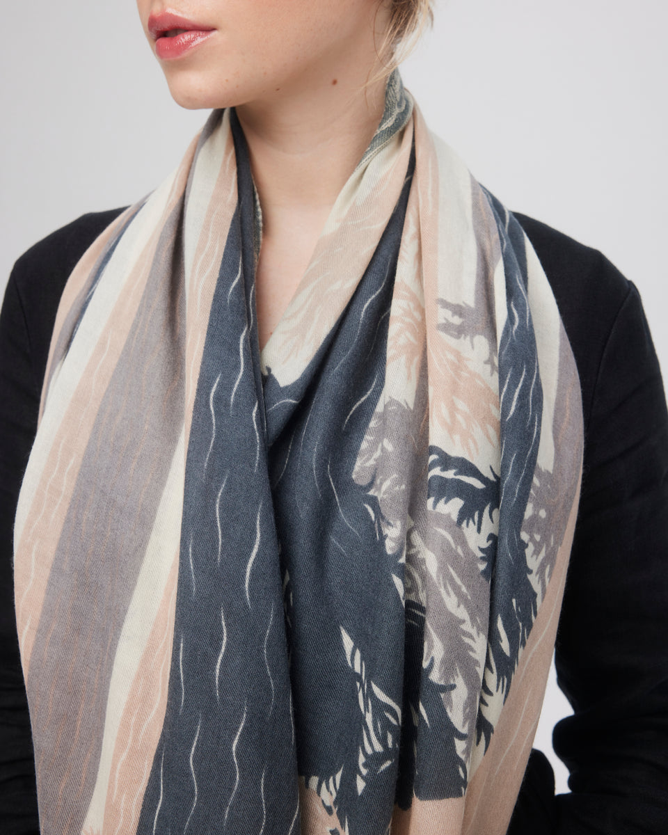Foulard Femme Accessorize – Gris Mélangé, Perles, Mousseline, Neuf Avec étiquette
