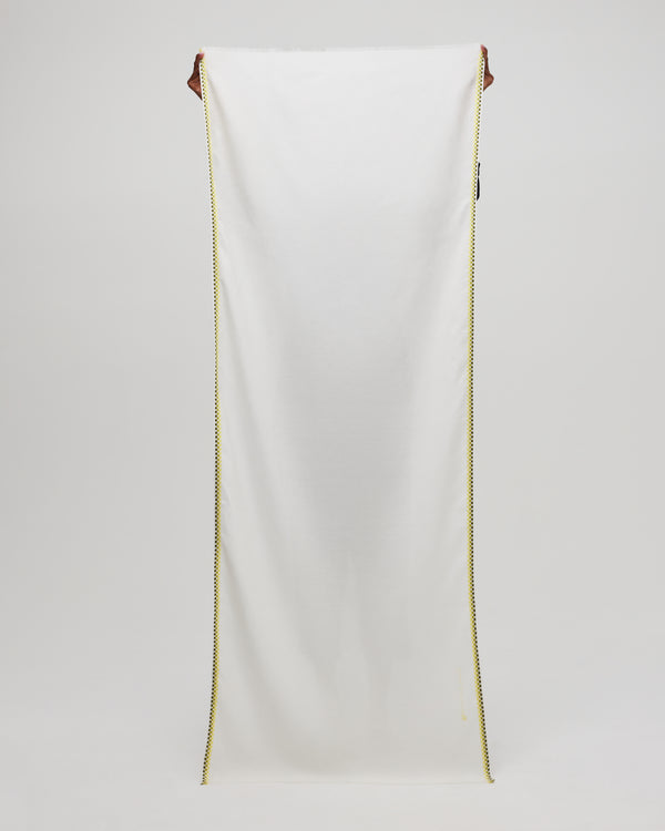 Foulard coton et soie - Uni Blanc