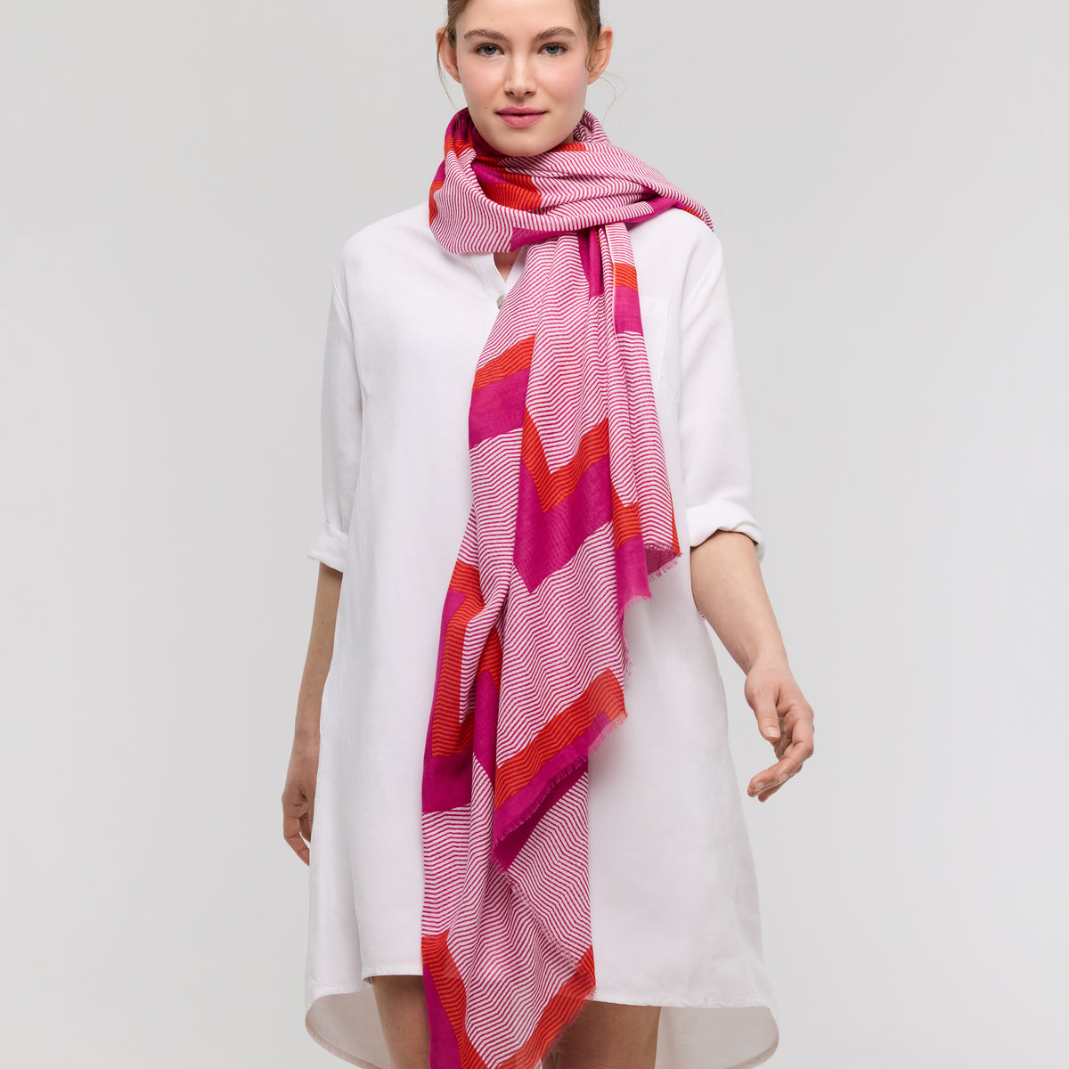 Foulard Carré Rosaces Multicolores - Viscose - Pour Femme - Neuf Avec étiquettes