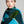 Vente d'atelier - Foulard de laine mérinos Kaki, sarcelle et turquoise - Grand Losange
