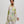 Foulard floral en lin et coton vert et terracotta - Sendai