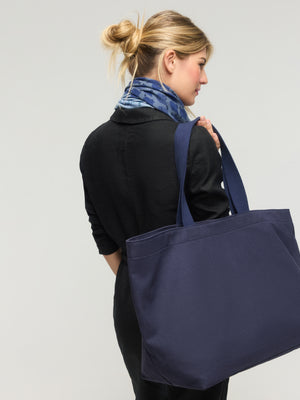 Sac de voyage grand format en coton bleu – Princesse & Dragon Montréal 