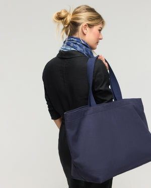 Sac de voyage grand format en coton bleu – Princesse & Dragon Montréal 
