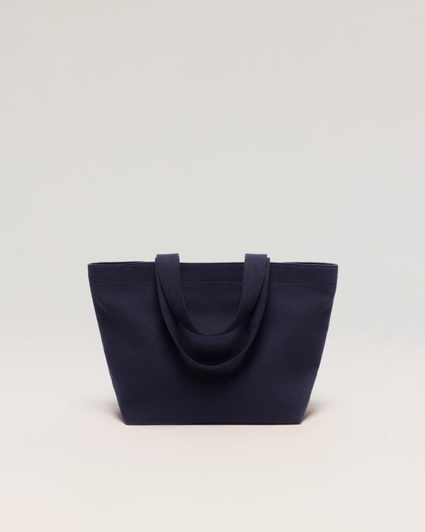 Chic Cotton Canvas Tote Bag – Blue