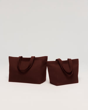 Grand Tote bag en coton épais – Bordeaux