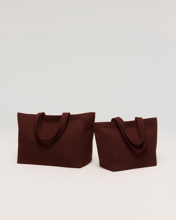 Large Cotton Canvas Tote Bag – Burgundy