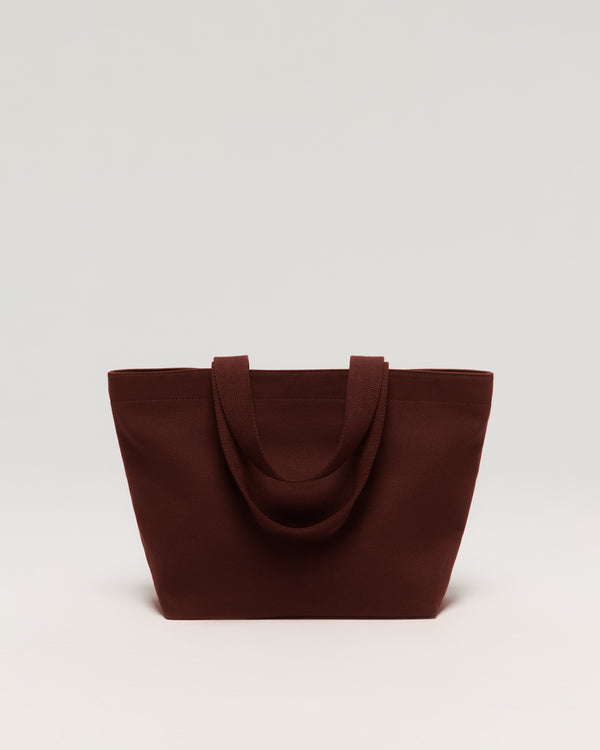 Large Cotton Canvas Tote Bag – Burgundy