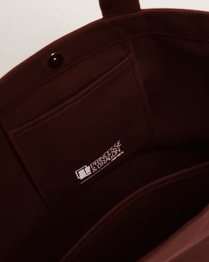 Vue interieur drand tote bag bordeaux
