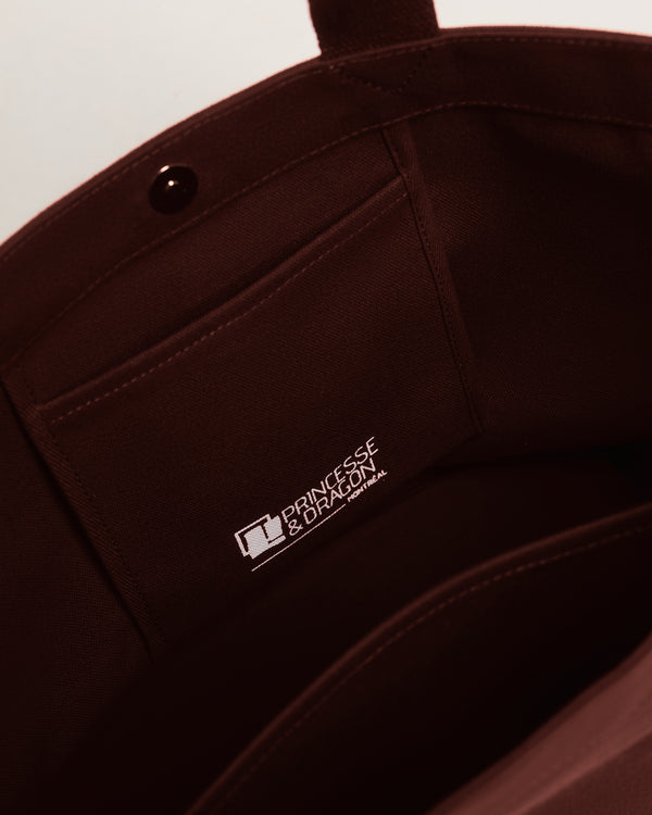 Tote Bag Chic Cotton Canvas - Burgundy