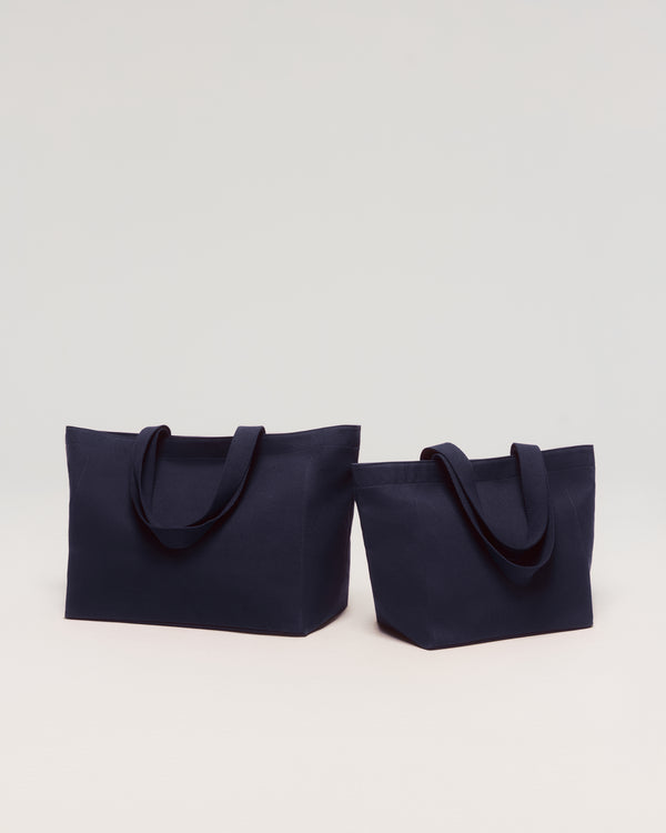 Chic Cotton Canvas Tote Bag – Blue