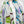 Vente d'atelier - Foulard en coton vert et bleu-Baie-Mahault
