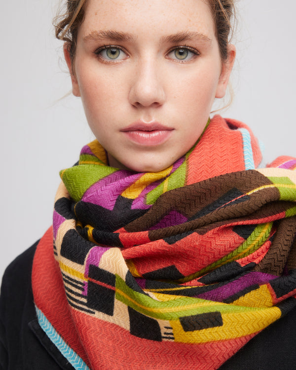 Winter-Wrap-Vibrant-Hues-Merino-Wool-Geometric-Design-Princesse-Dragon