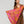 Detail of pink orange floral pattern, Princesse & Dragon Montréal