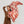 Grand foulard lin coton à motif abstrait rouge et orange, Princesse & Dragon Montréal