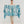 Foulard graphique bleu turquoise présenté déployé, Princesse & Dragon Montréal