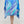 Large blue turquoise cotton scarf shown unfolded Princesse & Dragon Montréal