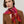 Carré femme en laine mérinos rose et orange à motif graphique