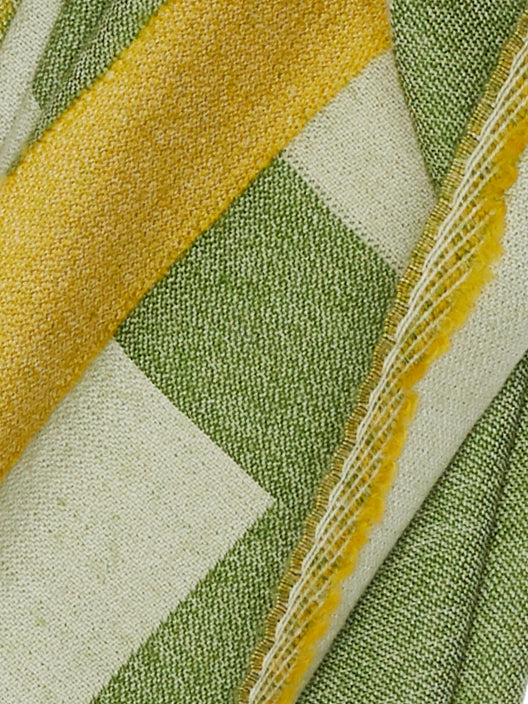 Studio Sale London - White onyx, green and yellow scarf