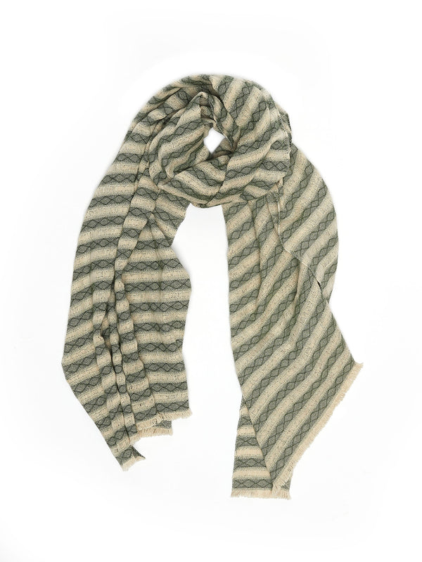 Studio sale Tulum - Green and white scarf