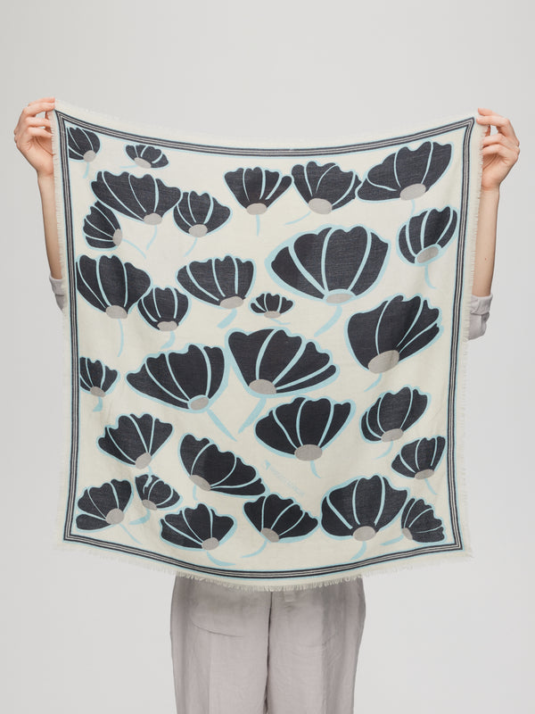 square-merino-wool-silk-gray-poppy-flower-pattern-white-background"
